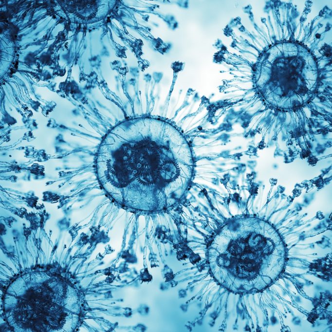 Disease X Cells. 3D Render